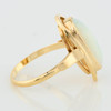 Second Hand 14ct Gold Oval Opal Ring - Side View