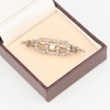 Antique 18ct Gold Pearl & Diamond Brooch - In Box