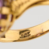Vintage 9ct Gold Large Amethyst Dress Ring - Gold Stamp