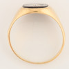 Vintage 9ct Gold Onyx and Diamond Signet Ring - Top View