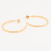 9ct Gold Large Hoop Earrings - Angled View