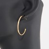 9ct Gold Large Hoop Earrings - Worn View