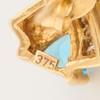 9ct Gold Blue Topaz and Diamond Criss-Cross Stud Earrings - Gold Stamp