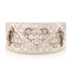 Second Hand 9ct White Gold Cubic Zirconia Open Heart Ring - Main View