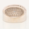 Second Hand 9ct White Gold Cubic Zirconia Open Heart Ring - Rear View