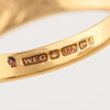Second Hand 9ct Gold Sapphire and Diamond Cluster Ring - Hallmark Detail