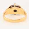 Second Hand 9ct Gold Sapphire and Diamond Cluster Ring - Rear View