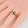 Second Hand 9ct Gold Sapphire and Diamond Cluster Ring - Worn View