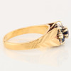 Second Hand 9ct Gold Sapphire and Diamond Cluster Ring - Side View