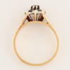 Second Hand 9ct Gold Sapphire and Diamond Cluster Ring - Top View 