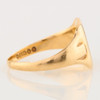 Vintage 9ct Gold Cushion Signet Ring – 1946 -1947 – Size U - Side View