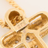 9ct Gold Diamond Curved Edge Cross Pendant with Chain - Gold Stamp View