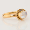 Vintage 9ct Gold Moonstone Dress Ring – 1950-1951 - Side View