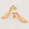 9ct 3 Colour Sail Drop Earrings - Rear View
