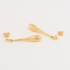 9ct Gold Diamond Cut Teardrop Earrings - Alternative View