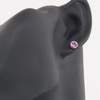 9ct Gold Amethyst Stud Earrings - Worn View