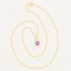 9ct Gold Single Stone Amethyst Pendant with Chain - All Item View
