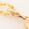 9ct Gold Single Stone Amethyst Pendant with Chain - Hallmark Detail