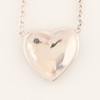 9ct White Gold Diamond Heart Necklace - Rear View