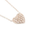 9ct White Gold Diamond Heart Necklace - Main View