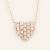9ct White Gold Diamond Heart Necklace - Front View