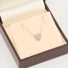 9ct White Gold Diamond Heart Necklace - In Box