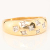 Second Hand 14ct Gold 7 Stone Diamond Gypsy Ring - Angled View