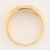 Second Hand 14ct Gold 7 Stone Diamond Gypsy Ring - Top View