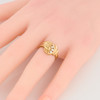 Second Hand 9ct Gold Diamond Swirl Ring - Worn View