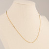 Second Hand 9ct Gold 18” Figaro Chain Necklace - Worn View
