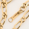 Second Hand 9ct Gold 18” Figaro Chain Necklace - Hallmark Detail