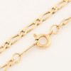 Second Hand 9ct Gold 18” Figaro Chain Necklace - Link close up