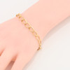 Vintage 9ct Gold 7” Curb Bracelet - Worn View