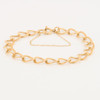 Vintage 9ct Gold 7” Curb Bracelet - Angled View