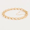 Vintage 9ct Gold 7” Curb Bracelet - Side View