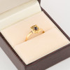 Antique 18ct Gold Branded Agate Panel Ring 1896-1897 - In Box