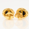 Second Hand 18ct Gold Opal and Diamond Cluster Earrings - Rear View