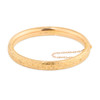 Antique 9ct Gold Fleur-de-Lys Hinged Bangle - Main View