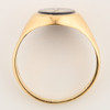 Vintage 9ct Gold Onyx and Diamond Signet Ring – Size U – 1969-1970 - Top View