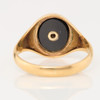 Vintage 9ct Gold Onyx and Diamond Signet Ring – Size U – 1969-1970 - Rear View