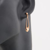 9ct Rose Gold Open Teardrop Drop Earrings - Worn View