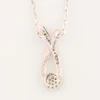 9ct Gold Diamond Cross-Over Cluster Pendant and Chain - Rear View