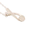 9ct Gold Diamond Cross-Over Cluster Pendant and Chain - Main View