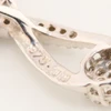 9ct Gold Diamond Cross-Over Cluster Pendant and Chain - Gold Stamp
