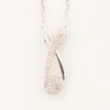 9ct Gold Diamond Cross-Over Cluster Pendant and Chain - Front View