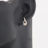 9ct White Gold Diamond Cross-Over Earrings - Worn View
