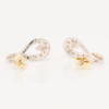 9ct White Gold Diamond Cross-Over Earrings - Rear View