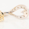 9ct White Gold Diamond Cross-Over Earrings - Close Up of Rear