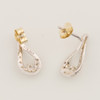 9ct White Gold Diamond Cross-Over Earrings - Alternative Top View
