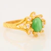 Second Hand 22ct Gold Cats Eye Chrysoberyl Ring – Size B - Angled View
